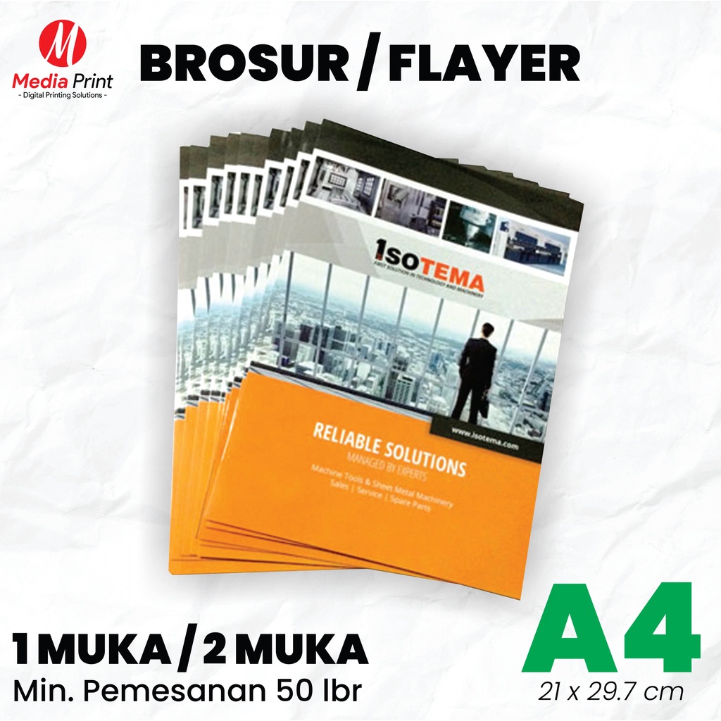 Jual Cetak Brosur A4 Cetak Flyer Leaflet Art Paper 150 Gram Min Pemesanan 50 Lembar 6358