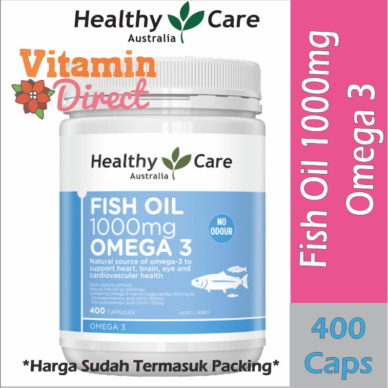 Jual Healthy Care Fish Oil Omega 3 1000mg 400 Capsules ORI AUSTRALIA Atau Healthy Care Fish Oil BPOM 1000 mg 400 Capsules Shopee Indonesia