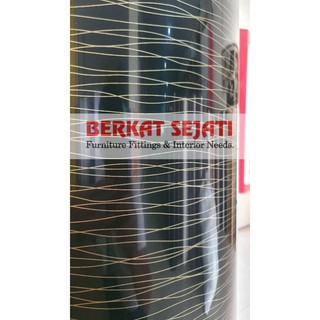 Jual Decosheet Tacosheet HITAM KILAP GLOSS SERAT SALUR EMAS GOLD