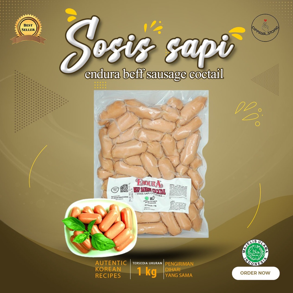 Jual Sosis Beef Sausage Cocktail 1 Kg By Endura Isi 62 Pcs Shopee