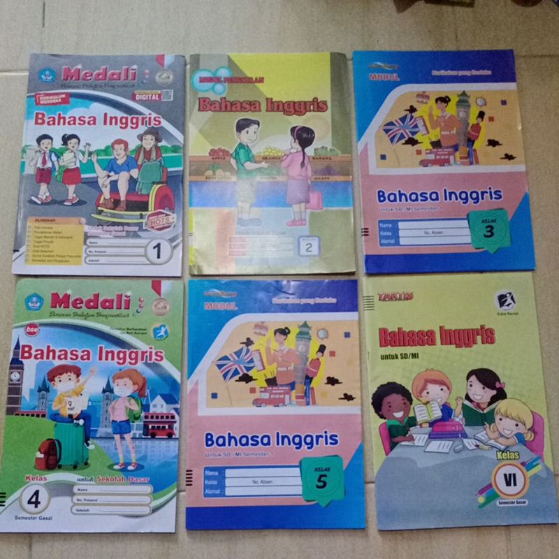 Jual Modul Bahasa Inggris SD Kelas 1 2 3 4 5 6 Medali Gemilang Taktis ...