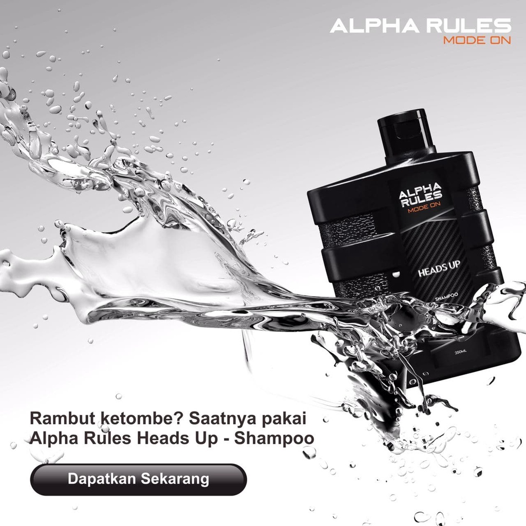 Jual Alpha Rules Heads Up Shampoo shampo pria skincare pria alpharules ...