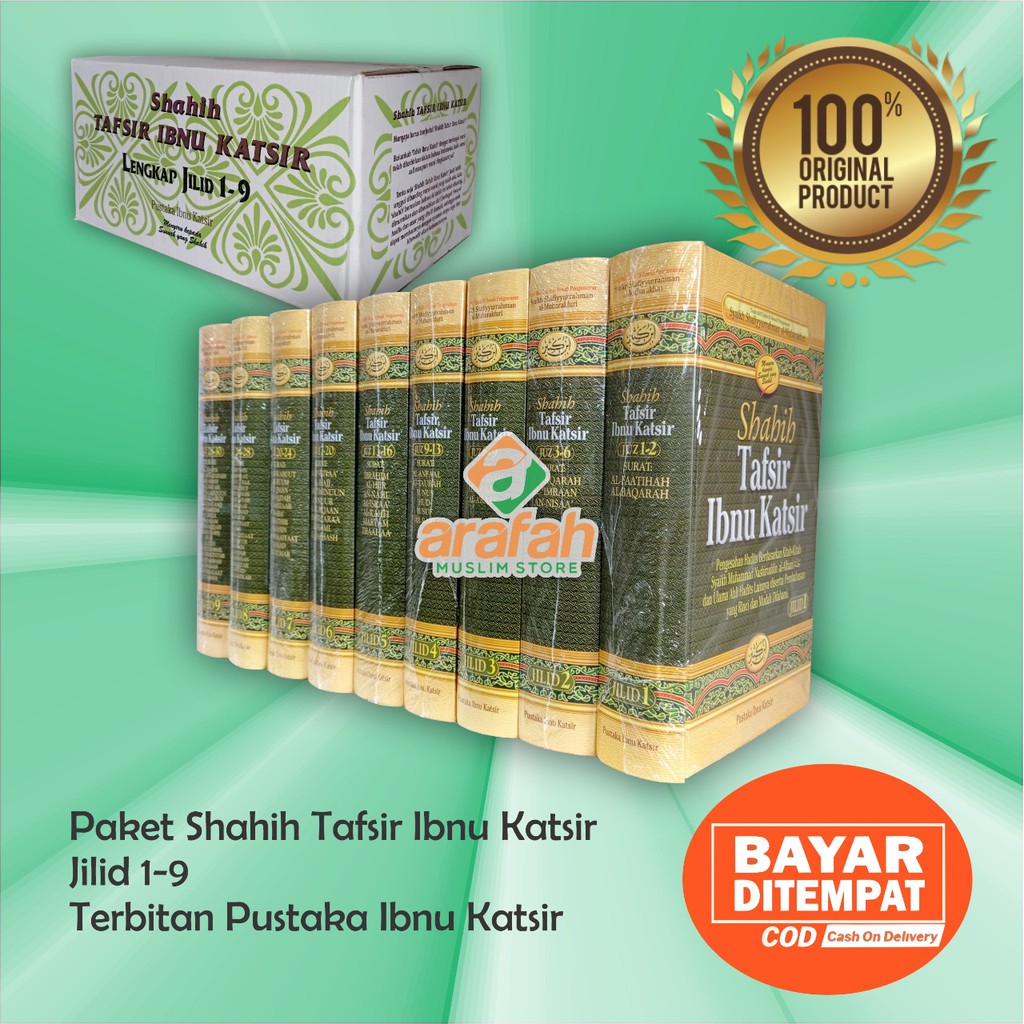 Jual SHAHIH TAFSIR IBNU KATSIR 9 JILID LENGKAP (PUSTAKA IBNU KATSIR ...