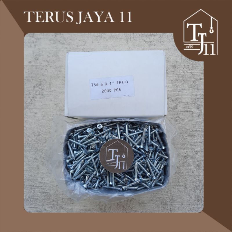 Jual Sekrup / Skrup Taping JF Ukuran 6 X 1 Isi 2000pcs | Shopee Indonesia