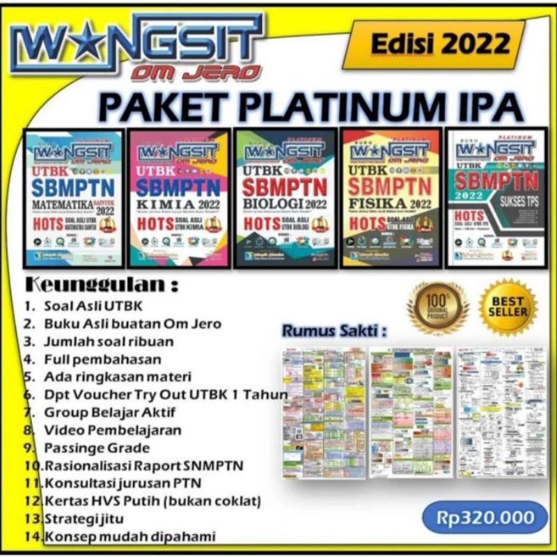 Jual Buku Wangsit Om Jero UTBK 2022 Original Preloved PLATINUM IPA