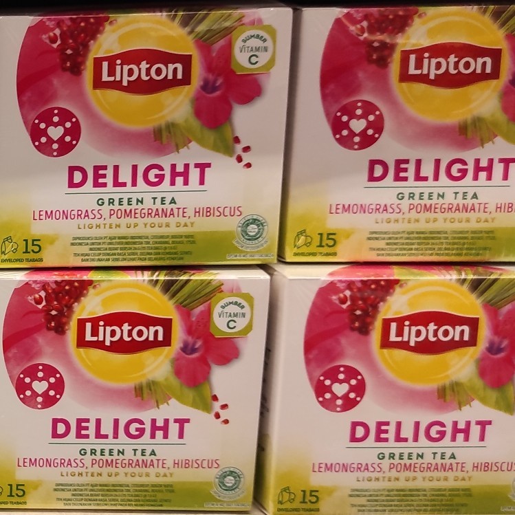 Jual Lipton Tea Delight Green Tea Lemongrass, Pomegranate & Hibicus ...