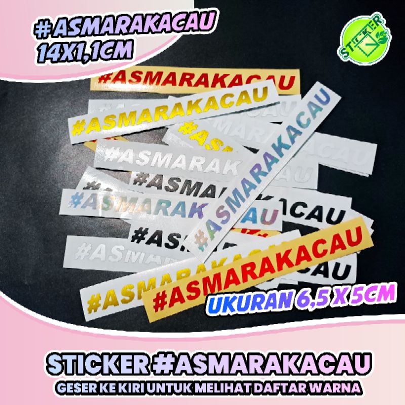 Jual STIKER #ASMARAKACAU HELM | Shopee Indonesia