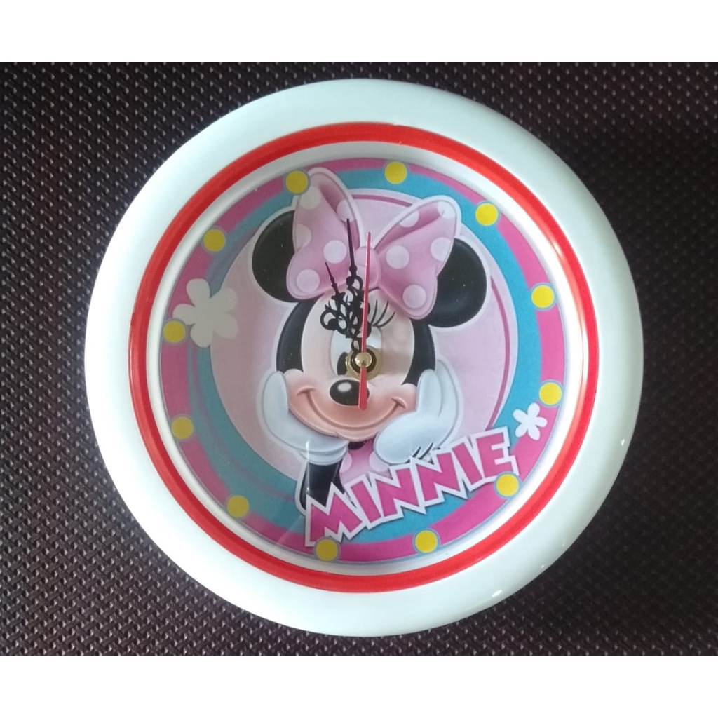 Jual Jam Dinding minnie mouse bulat 21cm (dapat diletakkan di meja ...