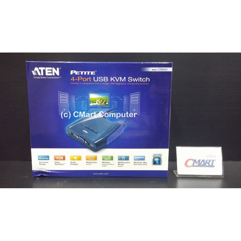 Jual ATEN 4-Port PS/2 KVM Switch - CS64UZ | Shopee Indonesia