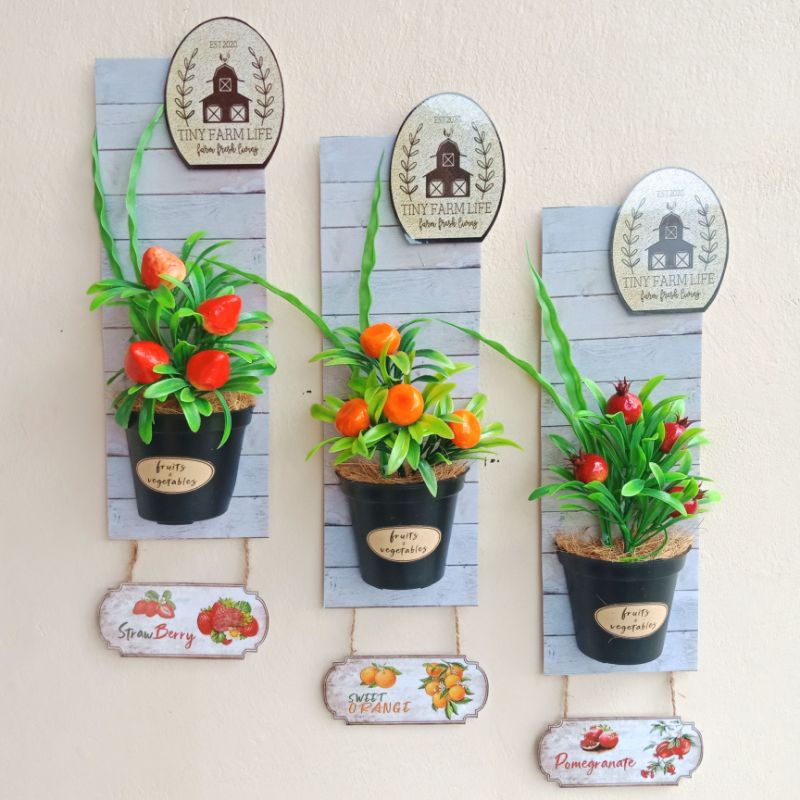 Jual Fruits & Vegetables 3D Hiasan Dinding Dapur Buah artificial