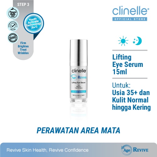Jual CLINELLE Age Revive Lifting Eye Serum 15 mL Krim Mata Kulit