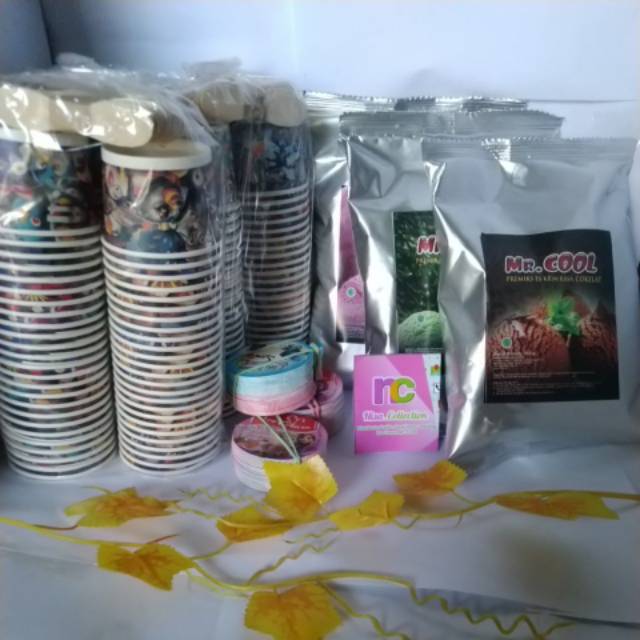 Jual TIGA PAKET USAHA ES KRIM 250 GRM 3 RASA CUP PAPER | Shopee Indonesia