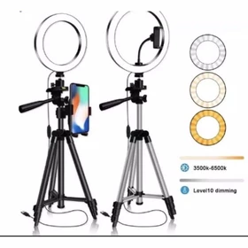 TRIPOD DK 1126 DK 1226 Tripod 3110 Tripod 3120 Make Up Vlog Ring 26cm Free Sarung Tripod