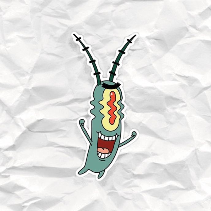 Jual Sticker Plankton Chumbucket | Stiker Plankton Spongebob | Shopee ...