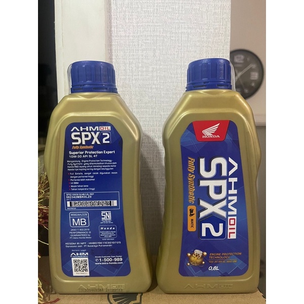 Jual paket Oli SPX2 MATIC 800ml dan OLI GARDAN AHM 120ml UNTUK MOTOR ...
