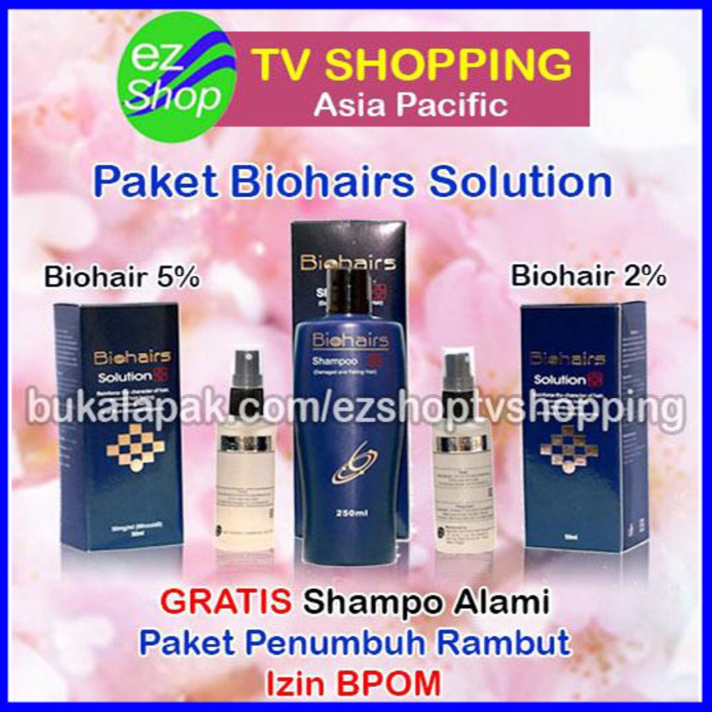 Jual Paket Bio Hair Serum Penumbuh Rambut Biohairs Alami Hair Tonic Ez ...