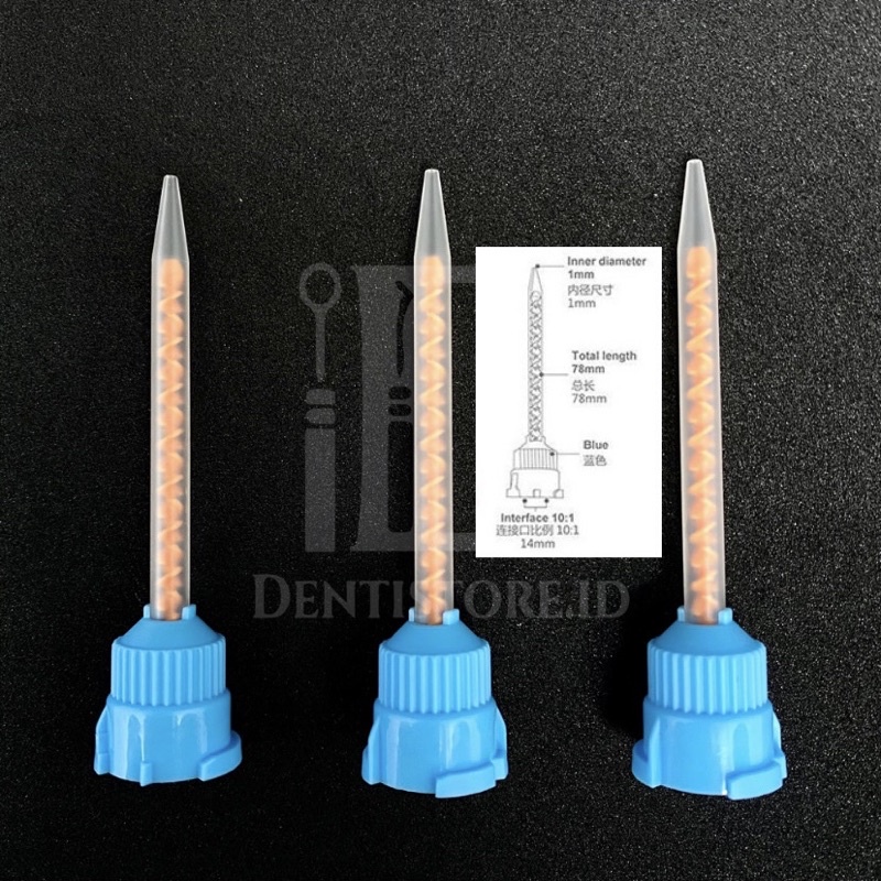 Jual Dental Mixing Tip Blue 10:1 Mixing Tip Biru Tips Gigi Temporary ...