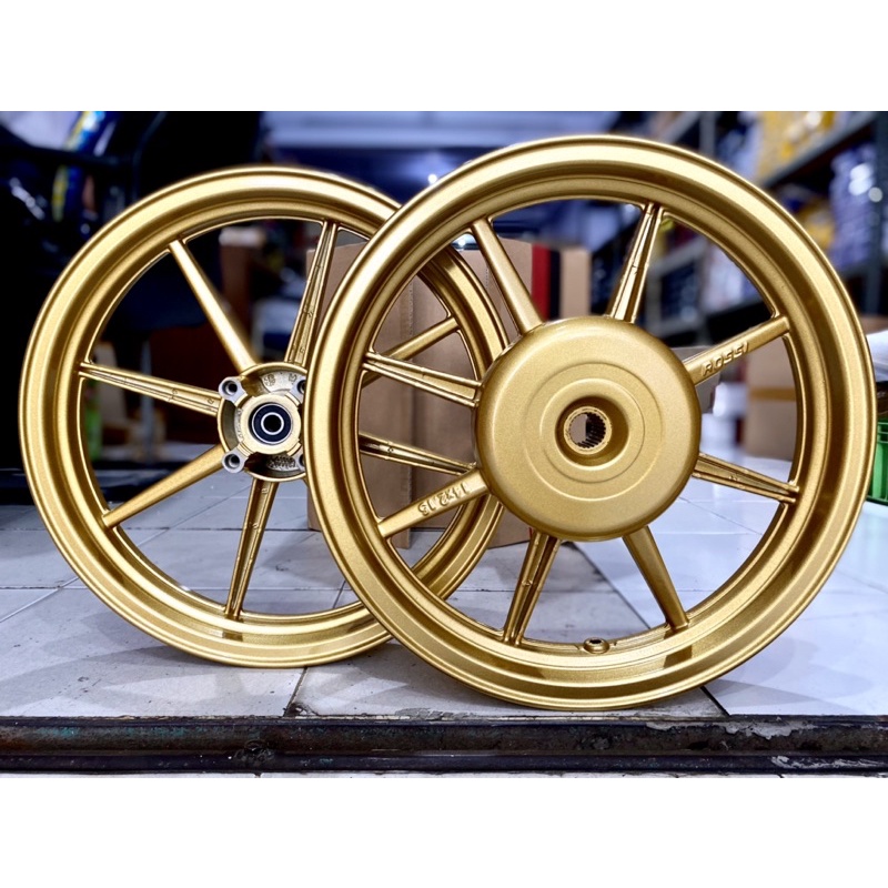 Jual Pelek Velg Rossi Venom Comet Batang Palang Honda Scoppy Beat Vario Gold Black