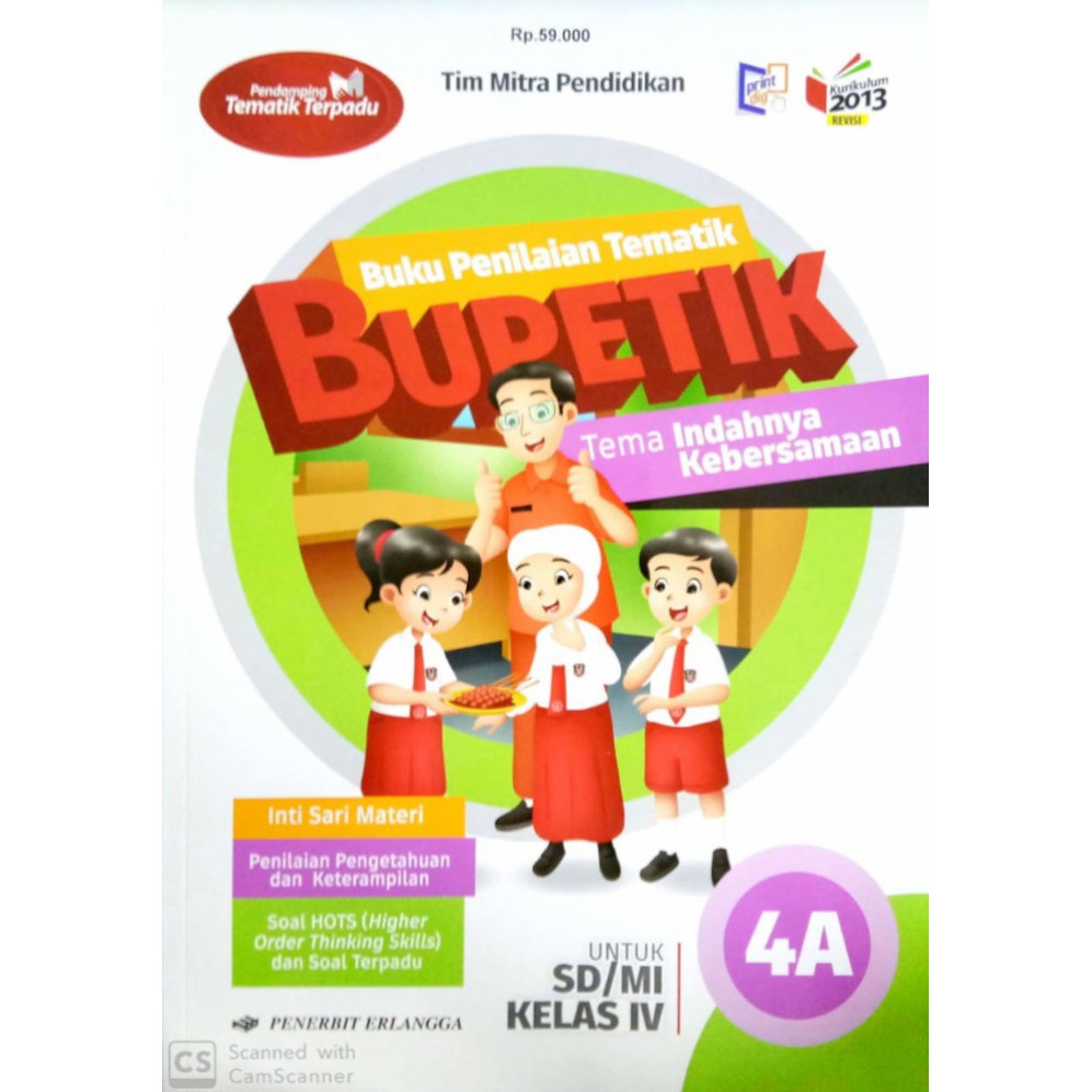 Jual Buku Erlangga SD / MI BUPETIK 4A Kelas 4 Kurikulum 2013 New ...