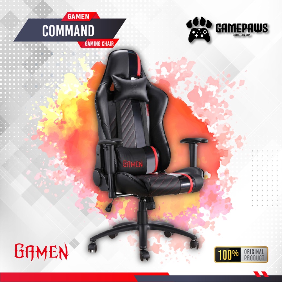 Jual Gaming Chair GAMEN COMMAND - Kursi Gaming Gamen Command | Shopee ...