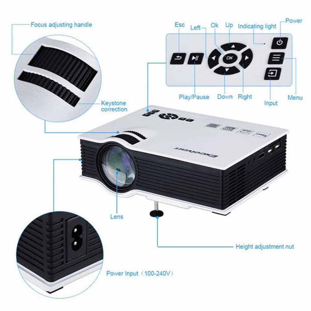 Jual Mini Projector UC40 Mini LED Projektor Proyektor UC40 UC 40 800 ...