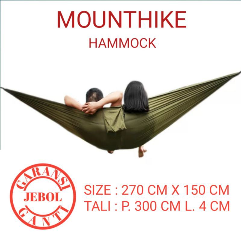 Jual Hammock Tebal Kuat Beban Kg Mounthike Hammcok Bergaransi Jebol Ganti Baru Shopee