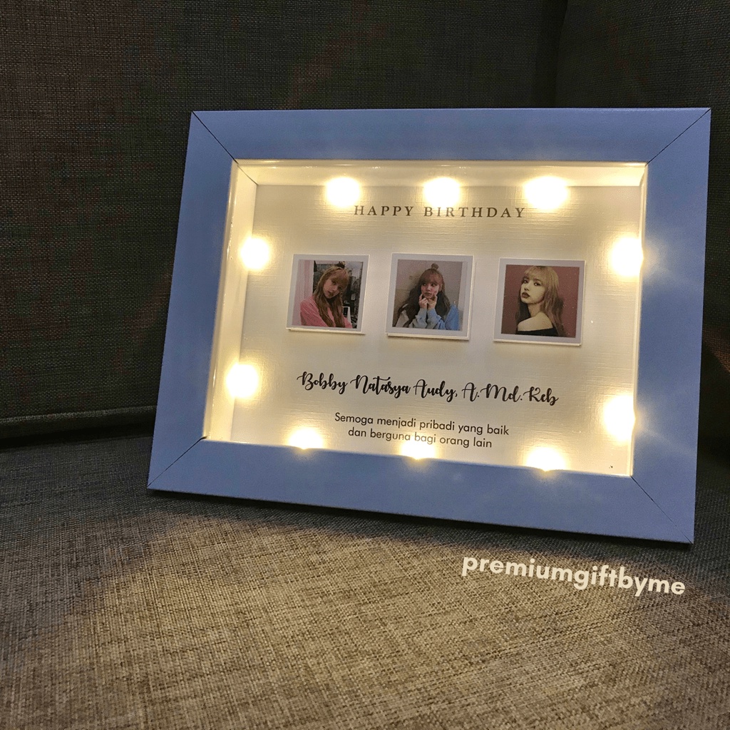 Jual FOTO Frame 3D 5R 13x18 6R 15x20 LED Kado Ultah Hadiah Pernikahan ...