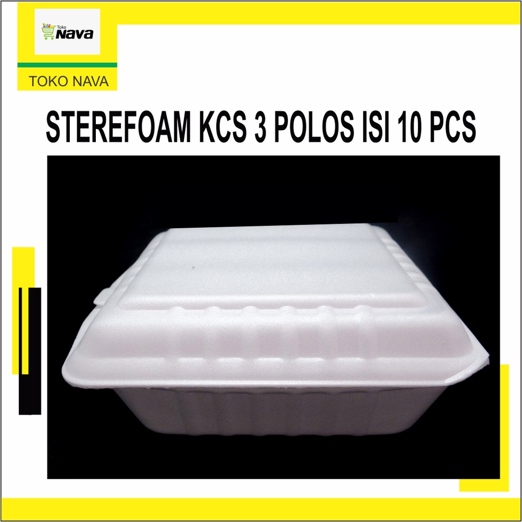 Jual Sterefoam Nasi Kcs Polos Tanpa Sekat Isi Pcs Shopee Indonesia