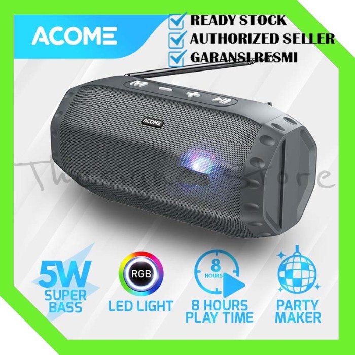 Jual Acome Speaker Tws W Super Bass Bluetooth Hi Fi Rgb Party