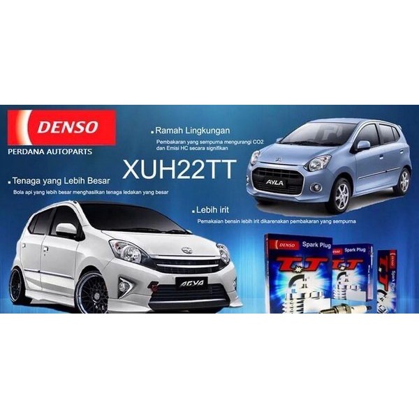 Jual Busi mobil agya ayla 1000cc racing denso bukan irridium | Shopee ...