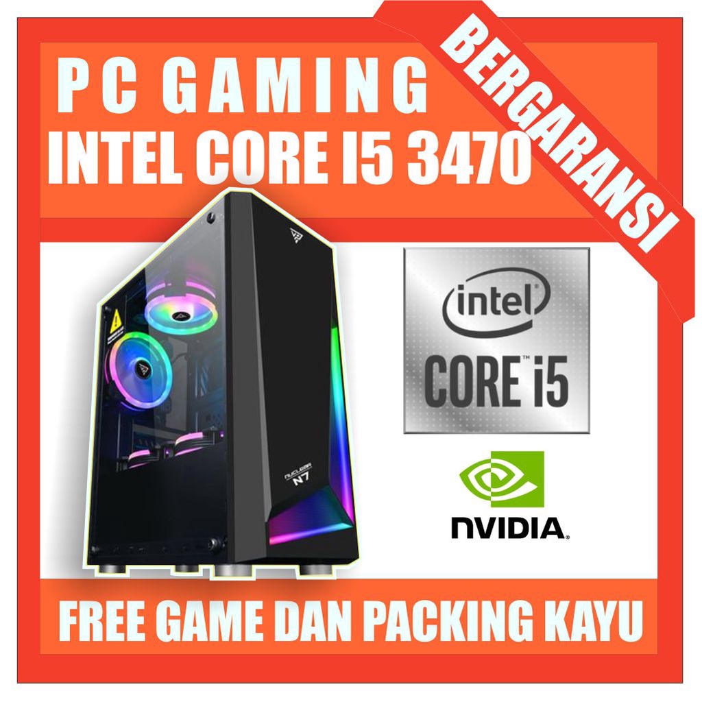 Jual PC Gaming i5 3470 RAM 8Gb VGA 4GB DDR pc gaming