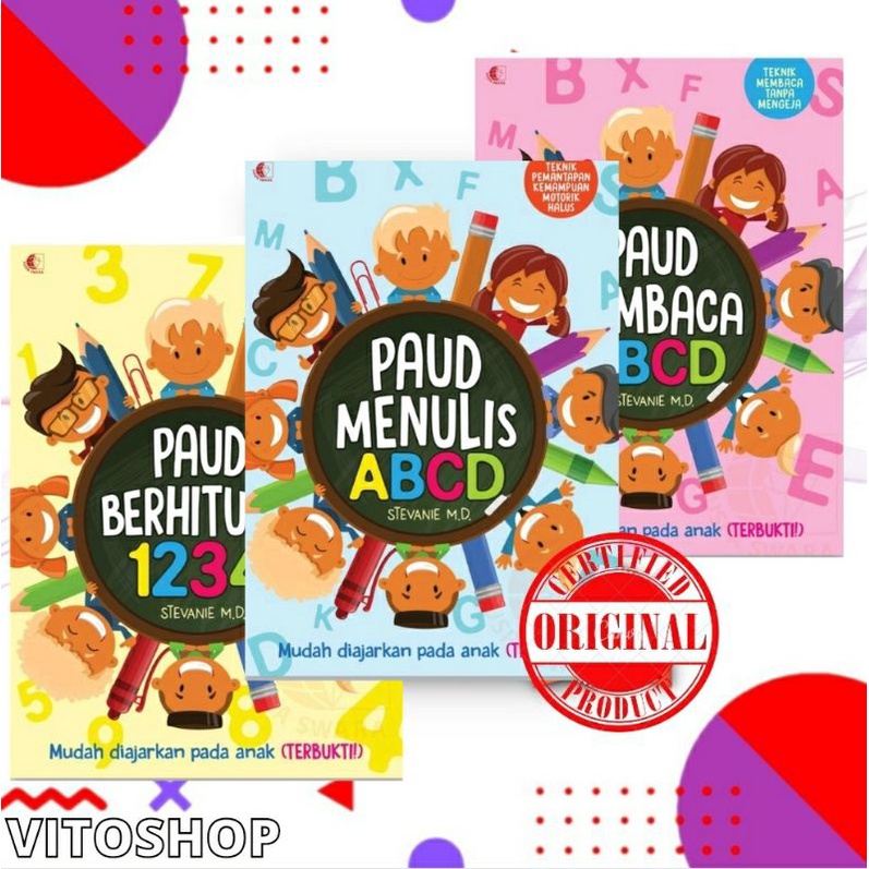 Jual Paket 3 Buku Belajar Baca Anak TK : PAUD MEMBACA ABCD - Teknik ...