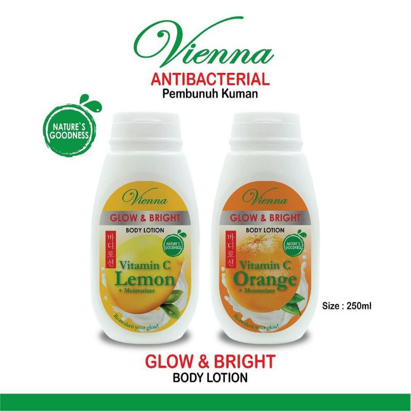 Jual Vienna Glow & Bright Vitamin C Body Lotion 250 ml | Shopee Indonesia