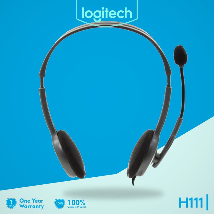 Headset Headphone LOGITECH H111 H 111 Original Resmi