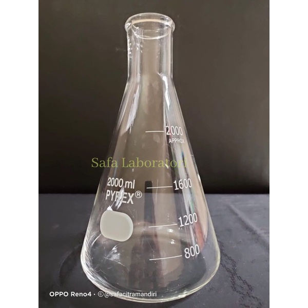 Jual Erlenmeyer Flask 2000ml Pyrex Shopee Indonesia