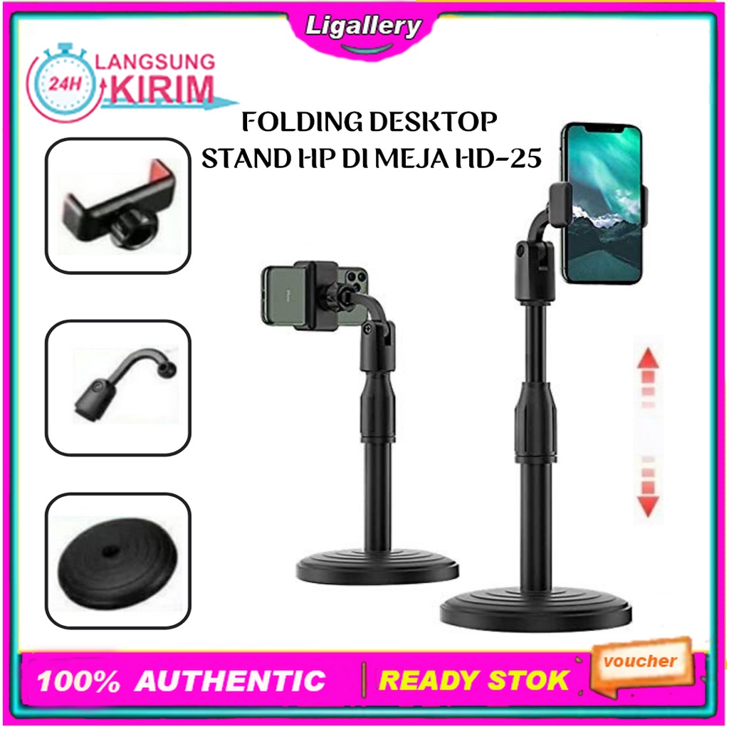 Jual [Bisa COD] Phone Holder Stand Meja HD-25 Folding Desktop Support ...
