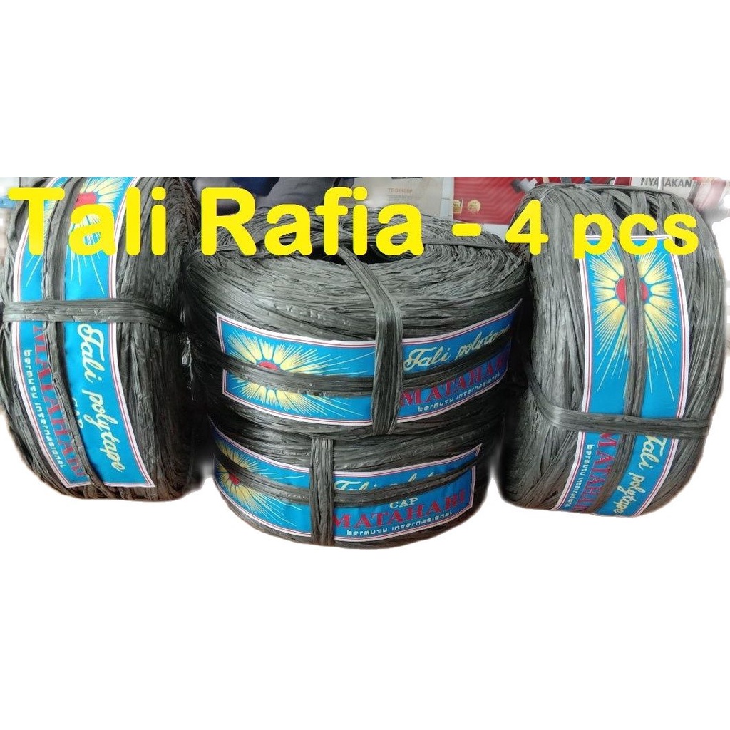 Jual Tali Plastik / Rafia - Cap Matahari isi 4 Gulung ( 4 Bal ) - Tebal ...