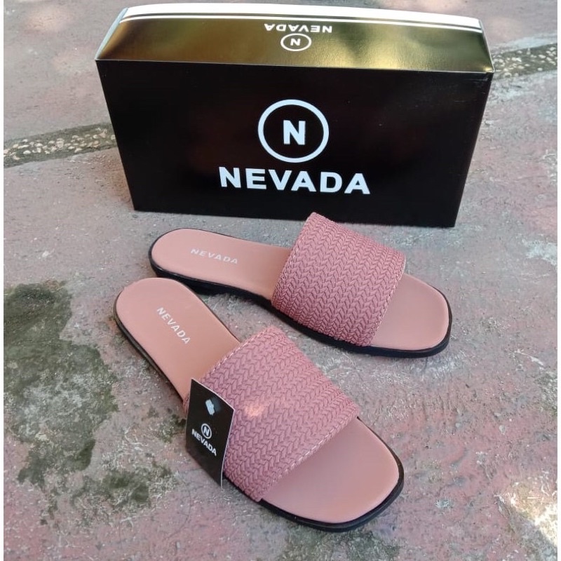 Jual Sandal Selop Rajut Cewek Kekinian Nevada Sendal Slop Wanita High ...