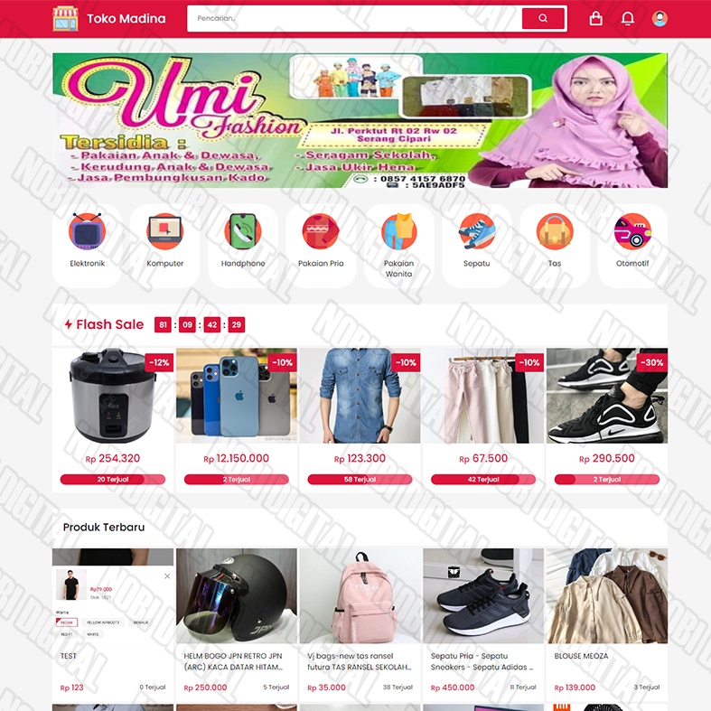 Toko Online Siap Pakai Berbasis Website