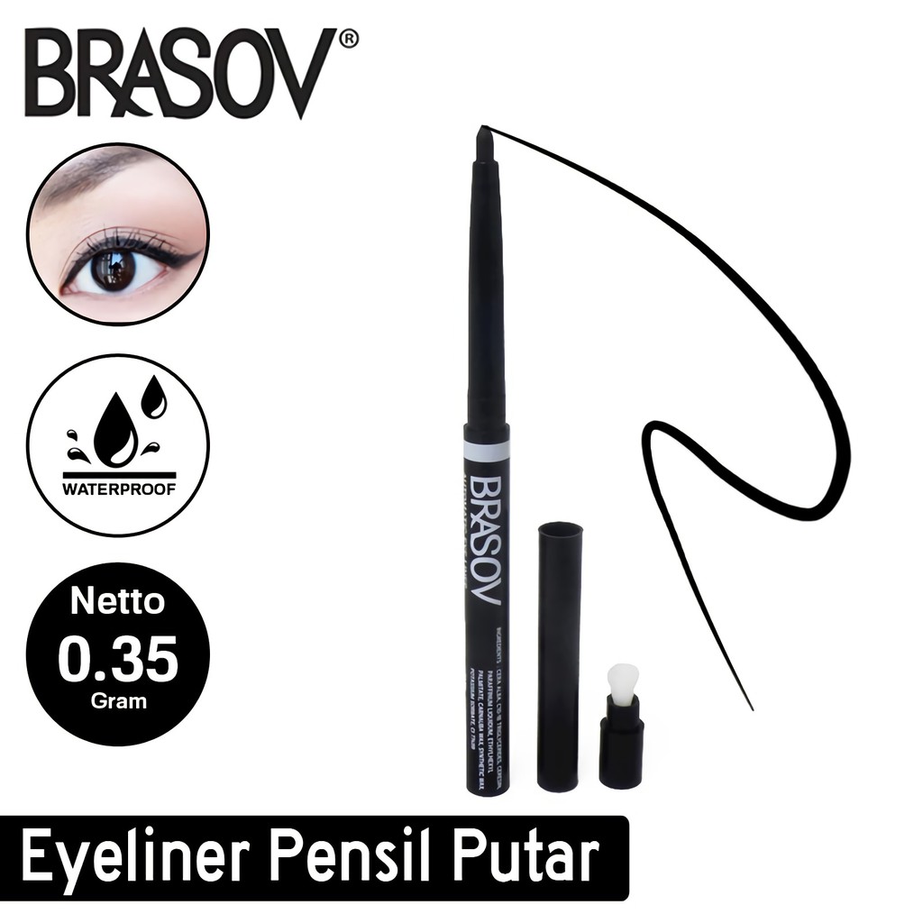 Jual Brasov Automatic Eyeliner Waterproof HALAL Shopee Indonesia