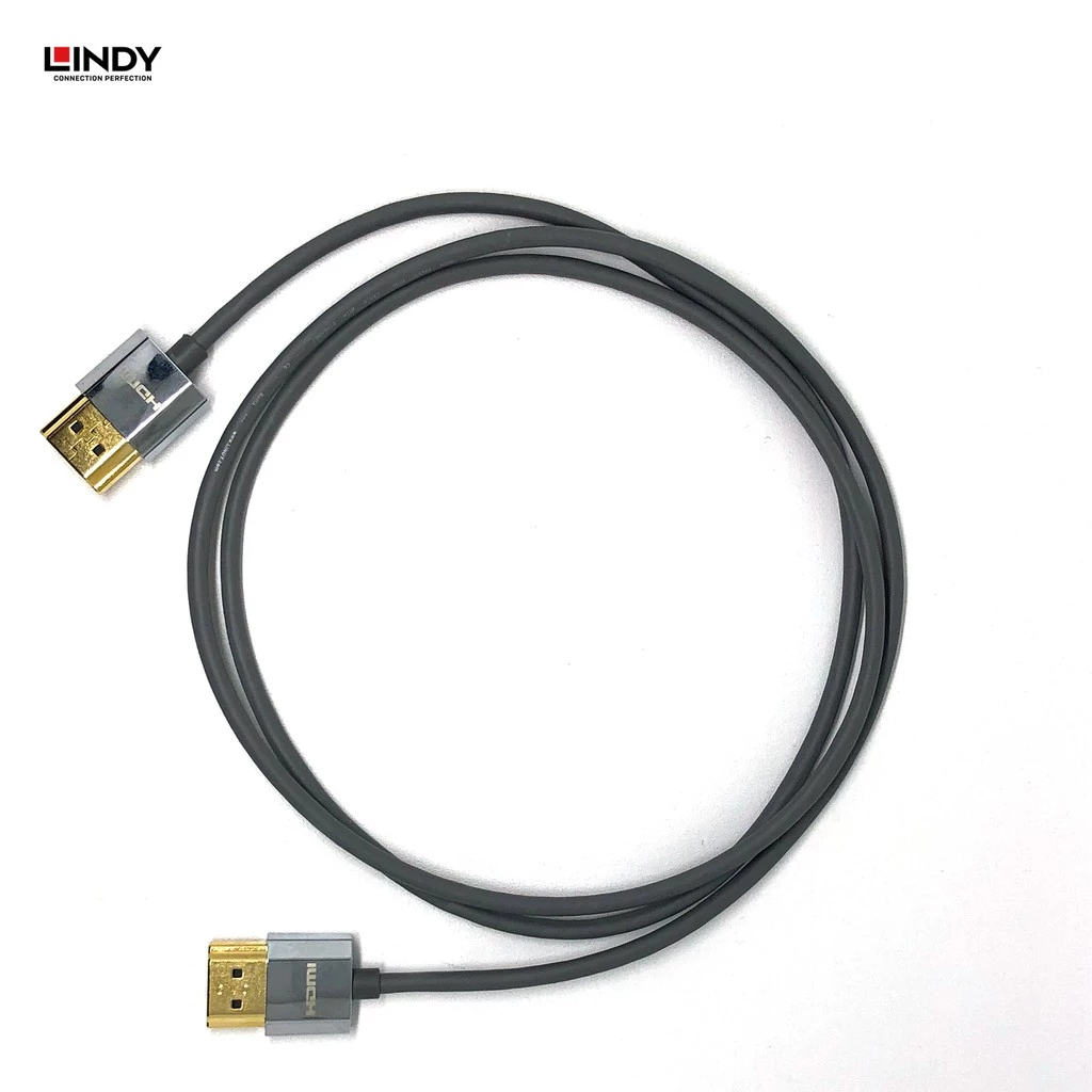 Kabel HDMI LINDY 2m Cromo Ultra Slim HDMI 2.0 Cable with Ethernet 8K 4K 2K 1080P 3D HEC ARC 18Gbps Kabel Flexible