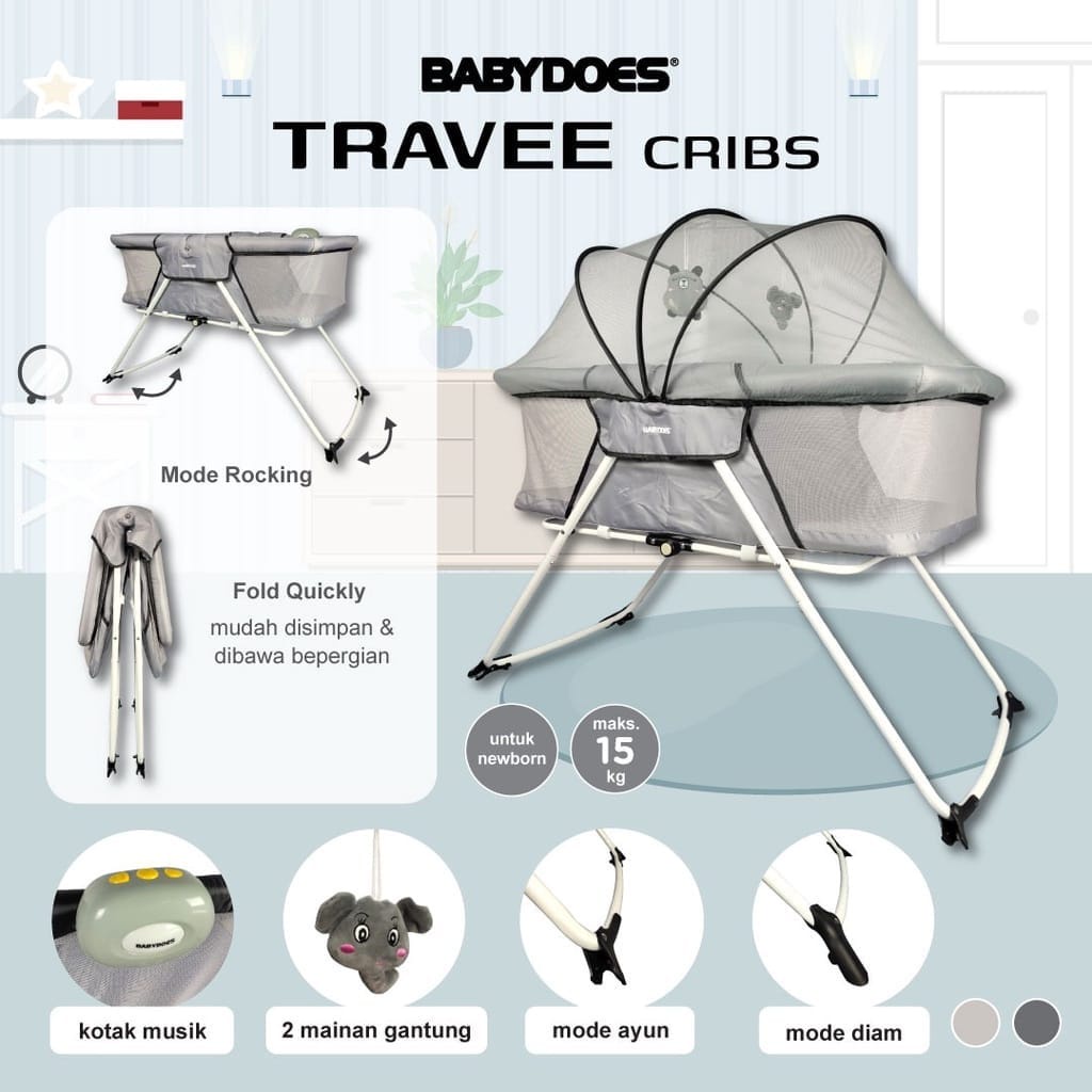 Jual Box Bayi Babydoes Travee Cribs / Cottage Crib | Shopee Indonesia
