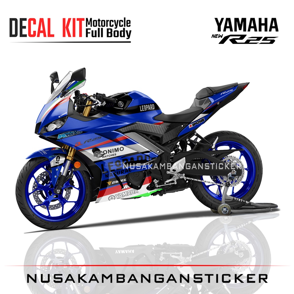 Jual Stiker R25 New GRAFIS LIVERY LEOPARD R25 BIRU | Shopee Indonesia