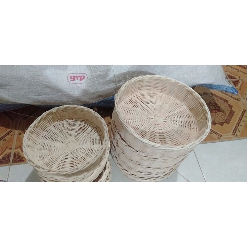 Jual keranjang rotan bulat besar tanpa tangkai D30 | Shopee Indonesia