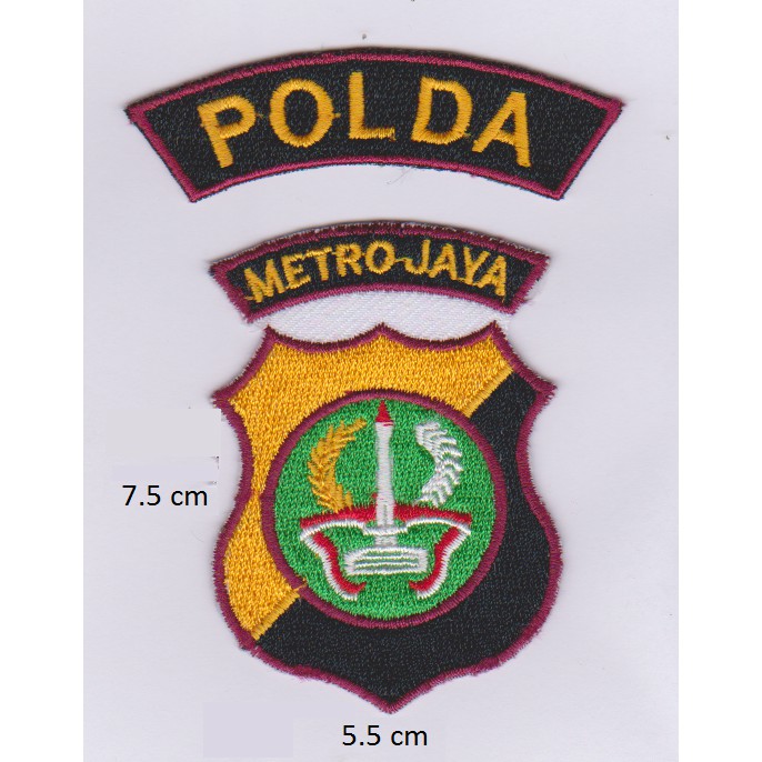 Jual logo polda metro jaya atribut seragam polisi/satpam | Shopee Indonesia