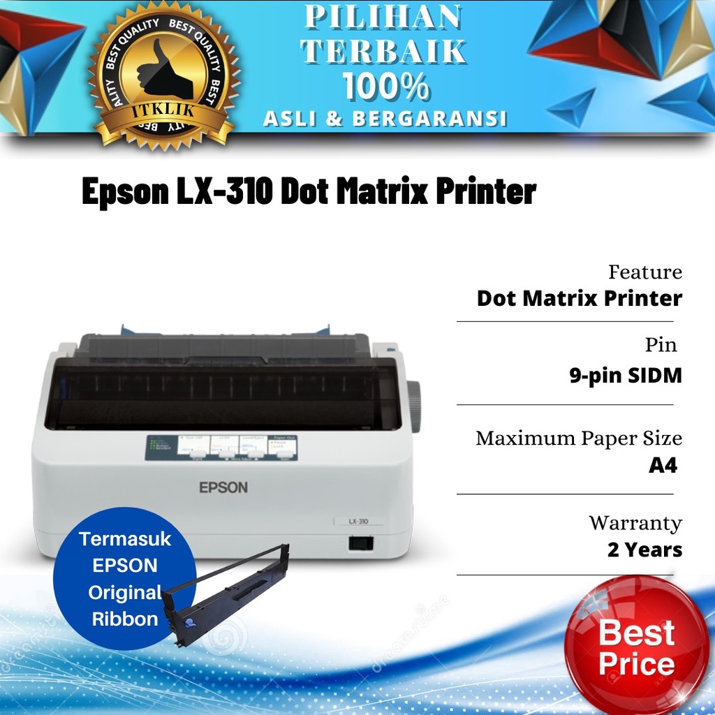 Jual Epson Lx 310 Dot Matrix Printer Garansi Resmi Epson Official Shopee Indonesia 9153