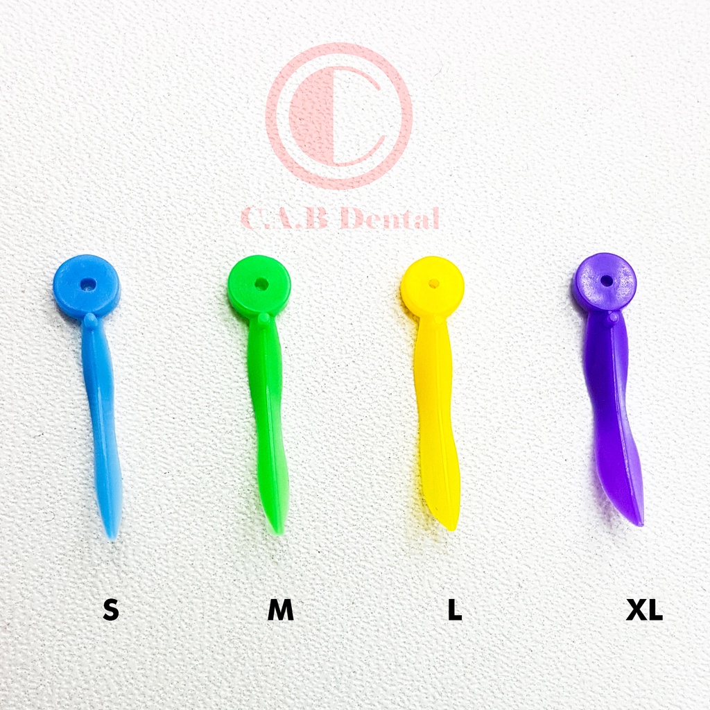 100-Pc Dental Disposable Plastic Wedges Kit - 4 Sizes (Purple, Green, Yellow, Blue) 3 thumbnail image