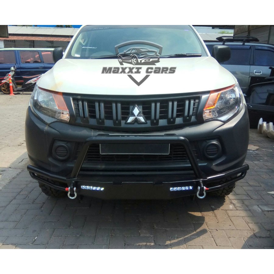 Jual Tanduk Depan Besi Overland Led Mitsubishi Triton Mc Shopee Indonesia