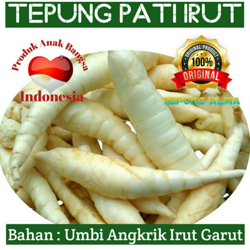 Jual Pati irut tepung garut umbi angkrik asli original 1kg | Shopee ...