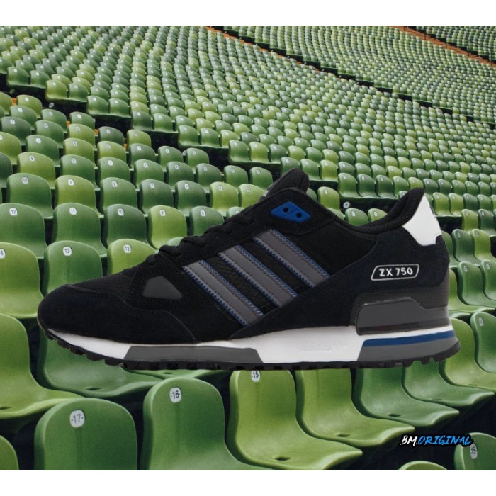 Jual Adidas ZX 750 Black Grey Blue Exclusive ORIGINAL Shopee